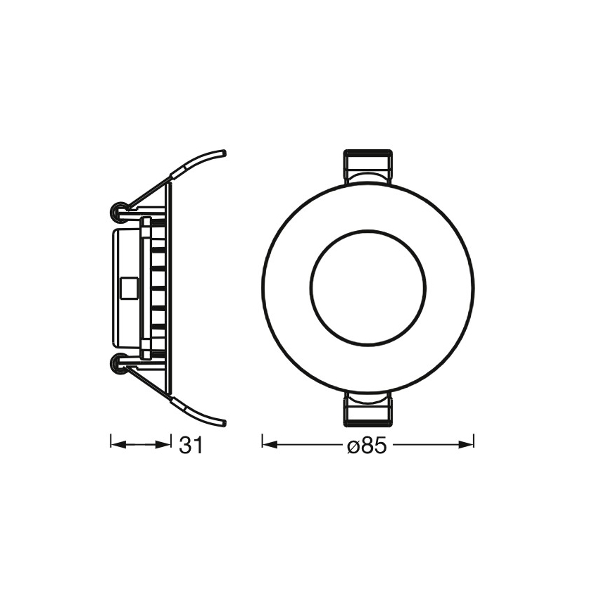 Osram - komplektas 3 vnt. SLIM LED įleidžiami šviestuvai LED/4,5W/230V