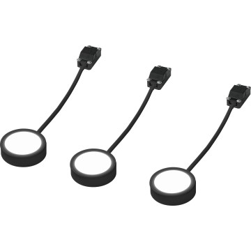 Osram - KOMPLEKTAS 3x LED po spintelės šviestuvai UNDERCABINET LED/3W/230V 3000K juoda