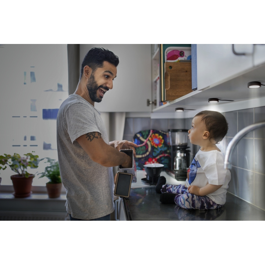 Osram - KOMPLEKTAS 3x LED po spintelės šviestuvai UNDERCABINET LED/3W/230V 3000K juoda