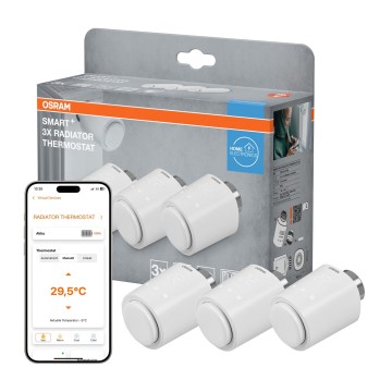 Osram - Komplektas: 3x SMART+ termostatinių galvučių, 3xAA, Wi-Fi