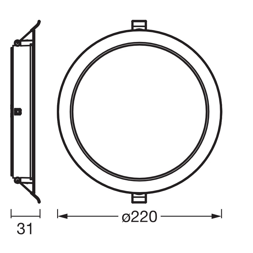 Osram - Komplektas 6 vnt. įleidžiamų LED šviestuvų ESSENTIAL LED/18W/230V 4000K Ø 22 cm, balti