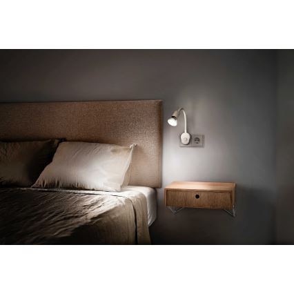 Osram - Lanksti sieninė lempa PLUG TUBE FLEX 1xGU10/5W/230V balta
