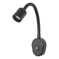 Osram - Lankstus sieninis šviestuvas PLUG TUBE FLEX 1xGU10/5W/230V juodas