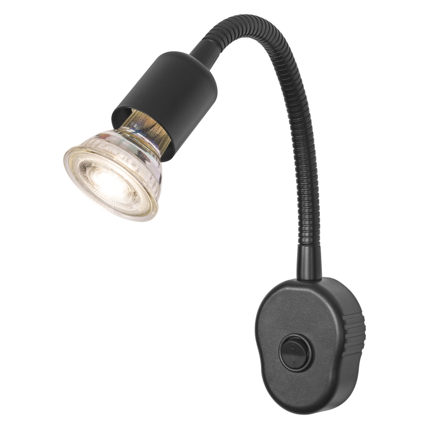 Osram - Lankstus sieninis šviestuvas PLUG TUBE FLEX 1xGU10/5W/230V juodas
