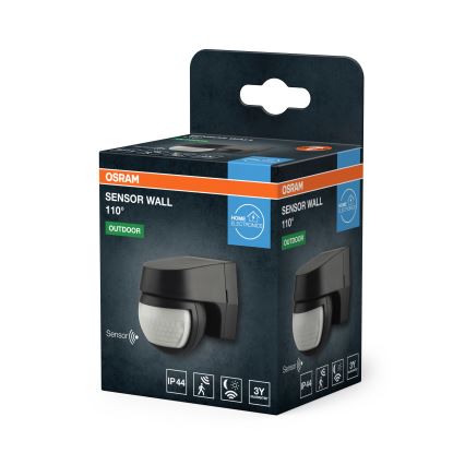Osram - Lauko infraraudonųjų spindulių judesio jutiklis 230 V IP44 juodas