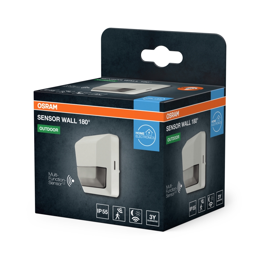 Osram - Lauko infraraudonųjų spindulių judesio jutiklis 230V IP55 baltas