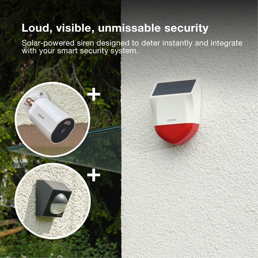 Osram - Lauko saulės įkraunama signalizacija SMART+ 5V IP65 Wi-Fi