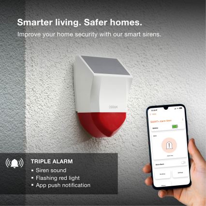 Osram - Lauko saulės įkraunama signalizacija SMART+ 5V IP65 Wi-Fi