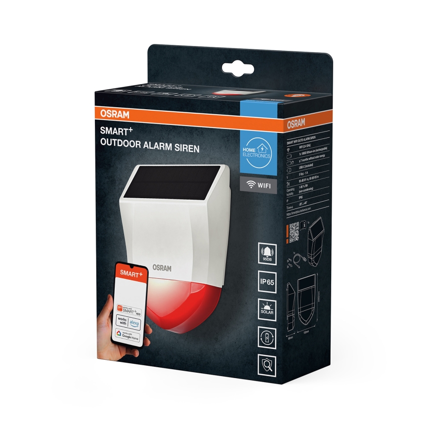 Osram - Lauko saulės įkraunama signalizacija SMART+ 5V IP65 Wi-Fi
