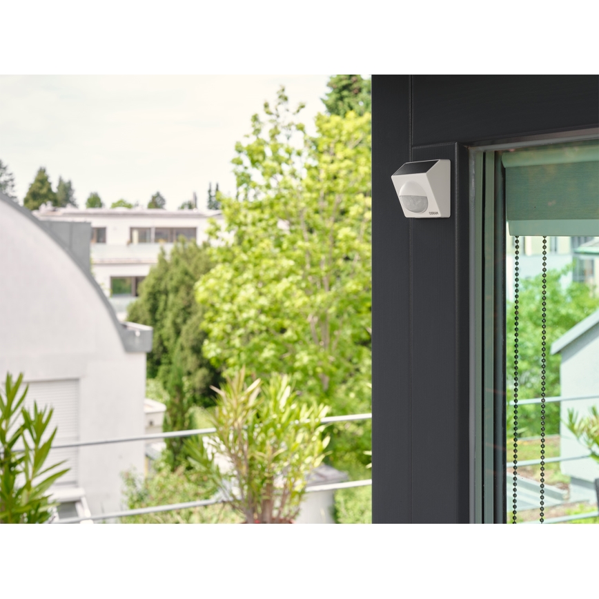 Osram - Lauko saulės judesio jutiklis SMART+ 3,7 V baltas IP65 Wi-Fi 800 mAh