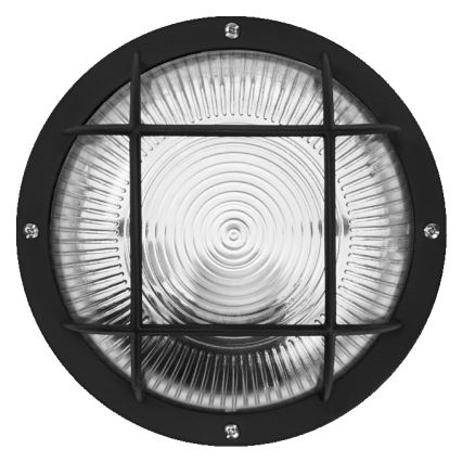 Osram - Lauko sieninis šviestuvas BULKHEAD 1xE27/10W/230V Ø 19 cm IP54 juodas