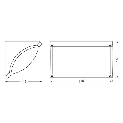 Osram - Lauko sieninis šviestuvas ENDURA CLASSIC 1xE27/40W/230V IP54 antracitas