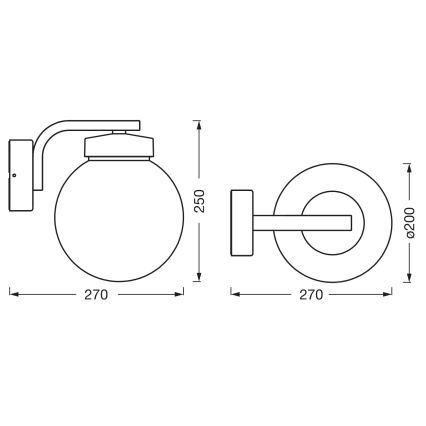 Osram - Lauko sieninis šviestuvas ENDURA CLASSIC 1xE27/40W/230V IP54 antracitas