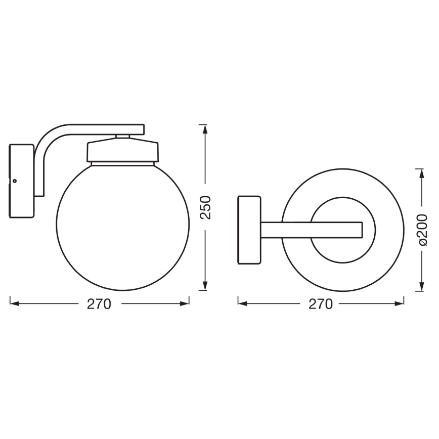 Osram - Lauko sieninis šviestuvas ENDURA CLASSIC 1xE27/40W/230V IP54 antracitas