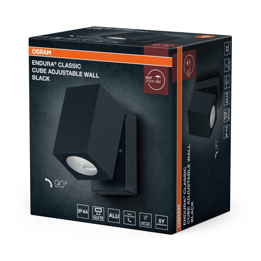 Osram - Lauko sieninis šviestuvas ENDURA CLASSIC 1xGU10/35W/230V IP44 juodas