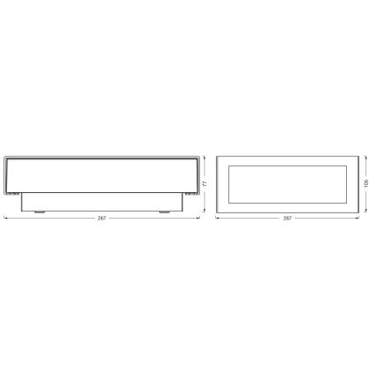 Osram - Lauko sieninis šviestuvas ENDURA STYLE LED/10W/230V IP54 antracitas