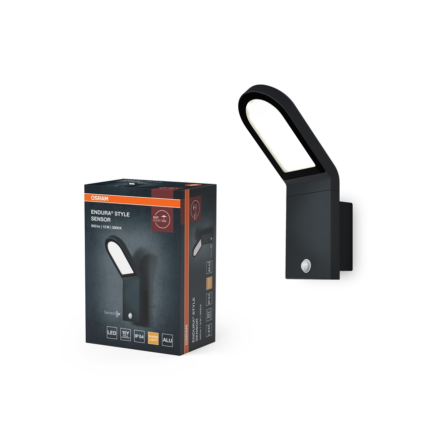 Osram - LED lauko sieninis šviestuvas su sutemų ir judesio jutikliu ENDURA STYLE LED/12W/230V IP54
