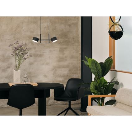 Osram - dimeriuojamas LED kabamasis šviestuvas ant laido DECOR KYOTO 2xLED/10W/230V CRI 90 juoda