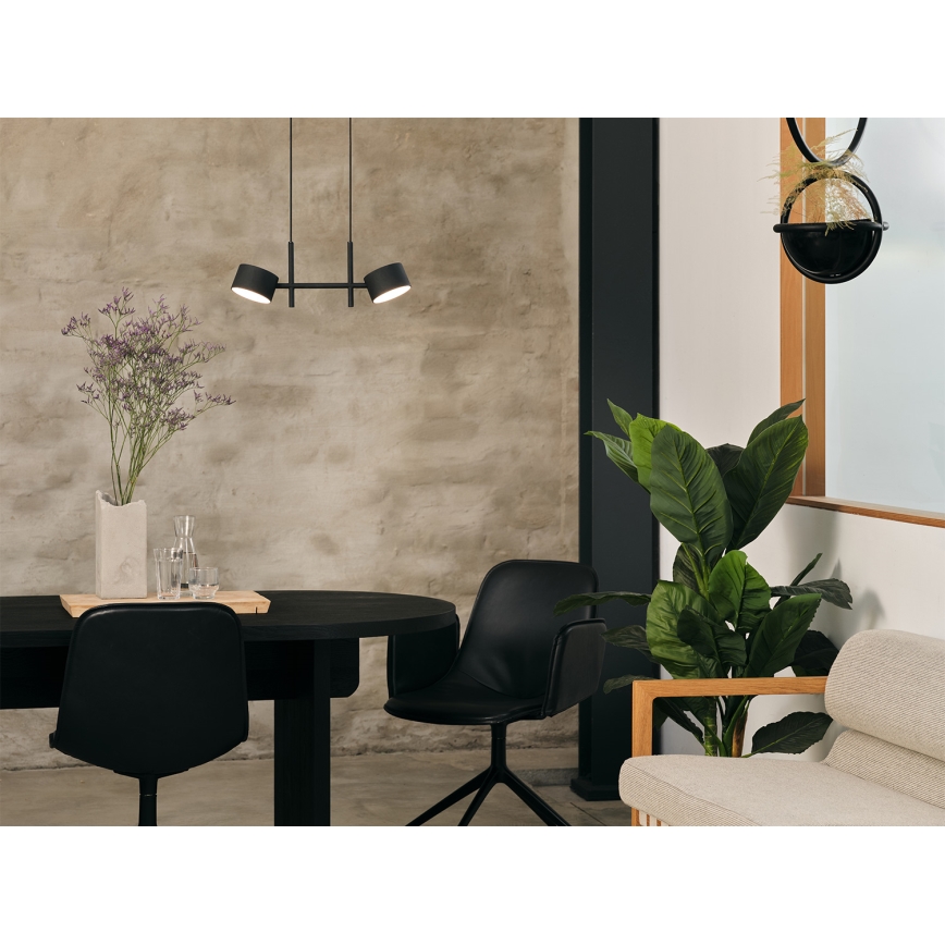Osram - dimeriuojamas LED kabamasis šviestuvas ant laido DECOR KYOTO 2xLED/10W/230V CRI 90 juoda
