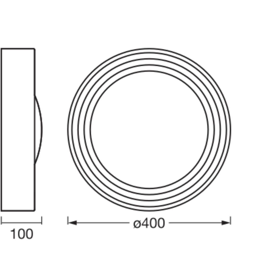 Osram - dimeriuojamas LED lubų šviestuvas ORBIS CONCRETE LED/18W/230V skersmuo 40 cm ruda/betonas