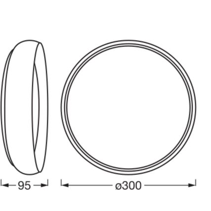 Osram - reguliuojamo ryškumo LED lubinis šviestuvas ORBIS LIVIA LED/16W/230V, skersmuo 30 cm, antracito/rudos spalvos