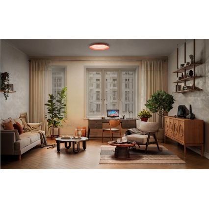 Osram - reguliuojamas LED lubinis šviestuvas PLATE LED/35W/230V skersmuo 43 cm rožinis