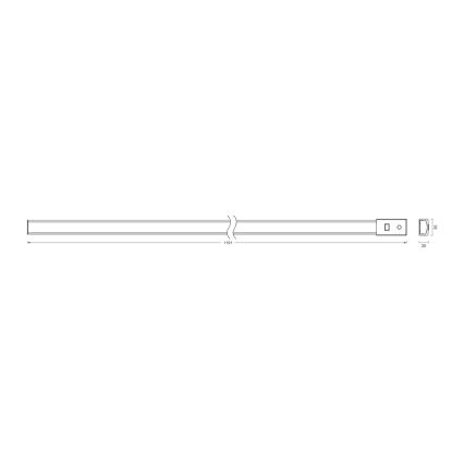 Osram - Reguliuojamas po spintelėmis montuojamas šviestuvas su judesio jutikliu BATTEN LED/16W/230V 2700/4000/6500K 119,1 cm balta