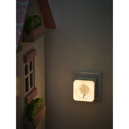 Osram - LED reguliuojama kištukinė rozetė su apšvietimu SCHUKO SMART+ NIGHTLIGHT 3680W/230V Wi-Fi