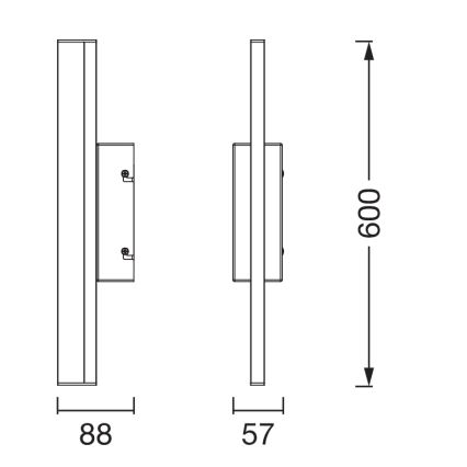 Osram - dimeriuojamas LED vonios veidrodžio apšvietimas ORBIS MIRROR LED/10W/230V 3000/4000K 60 cm IP44 juodas