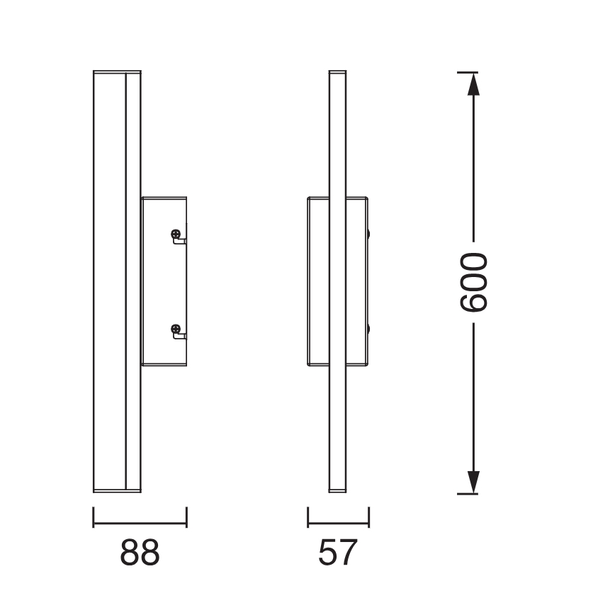 Osram - dimeriuojamas LED vonios veidrodžio apšvietimas ORBIS MIRROR LED/10W/230V 3000/4000K 60 cm IP44 juodas