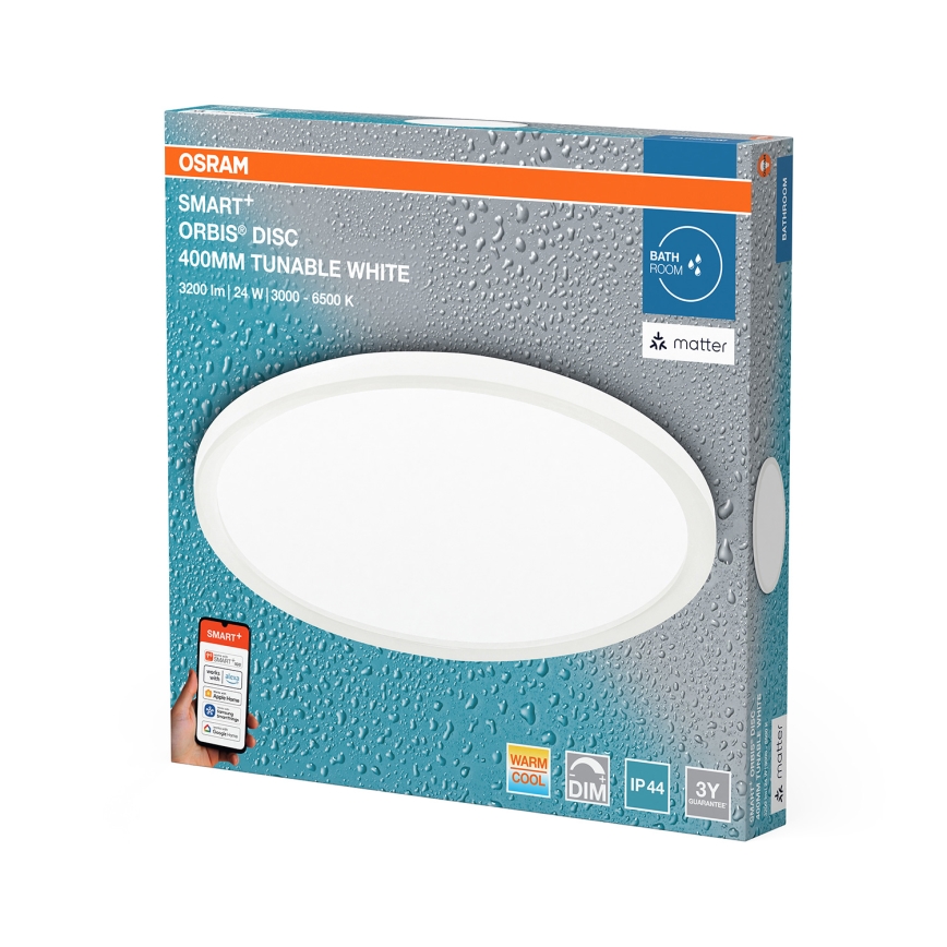 Osram - dimeriuojamas vonios lubinis šviestuvas SMART+ DISC LED/24W/230V 3000-6500K IP44 Wi-Fi