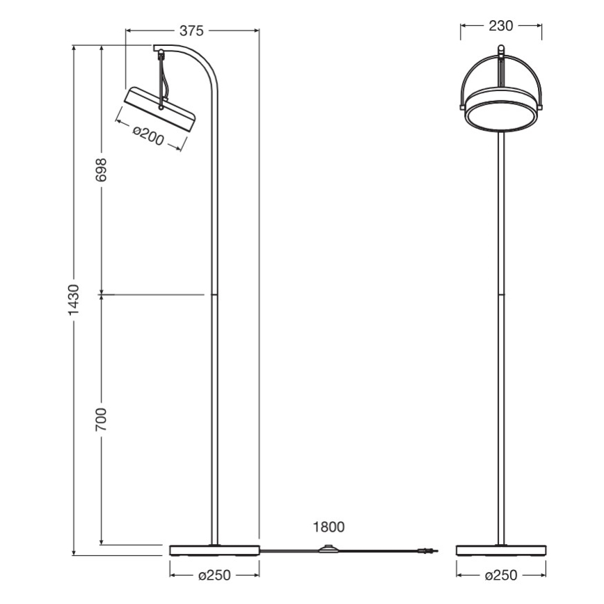 Osram - LED grindinė lempa DECOR PUCK LED/12W/230V CRI 90 juoda