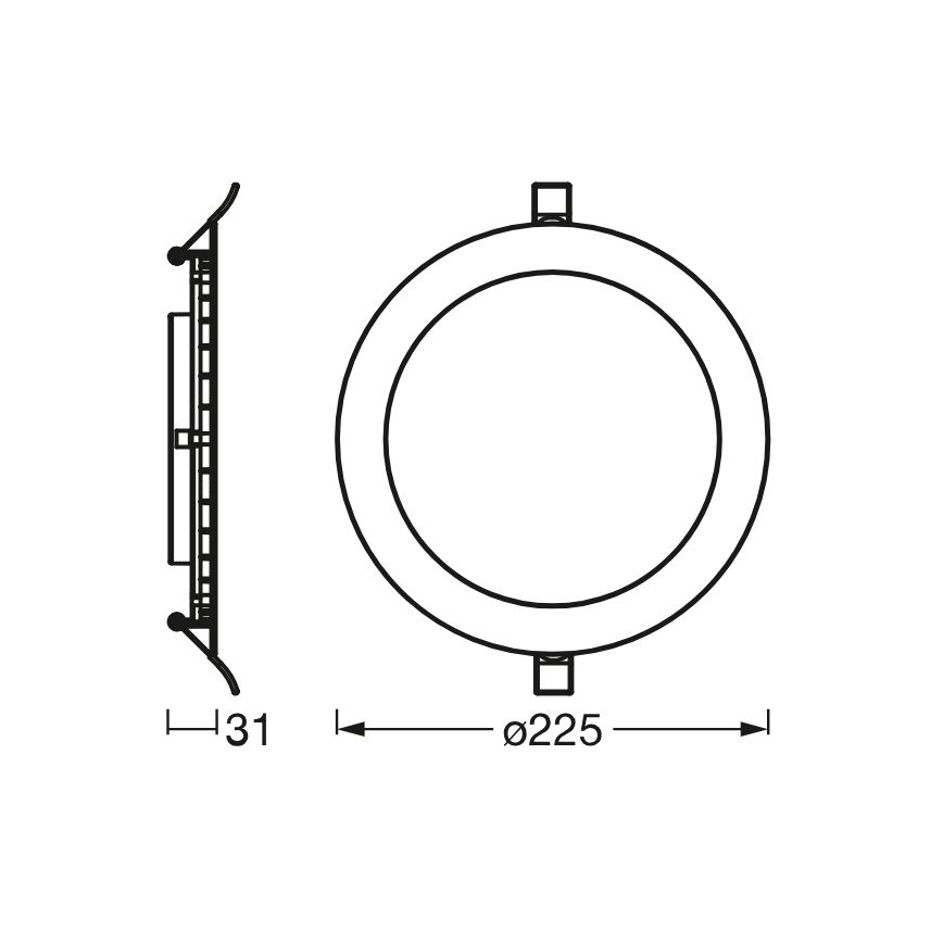 Osram - LED įleidžiamas lubinis šviestuvas SLIM LED/22W/230V 4000K