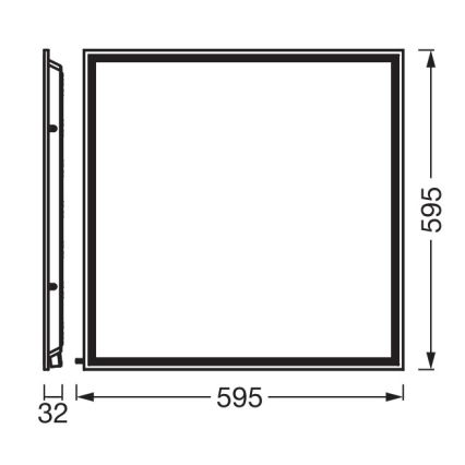 Osram - Įleidžiamas LED panelis ESSENTIAL LED/40W/230V 3000/4000/6500K 60x60 cm UGR19