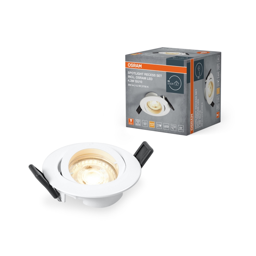 Osram - LED įleidžiamasis šviestuvas SPOT 1xGU10/4,3W/230V 2700K CRI 90 baltas