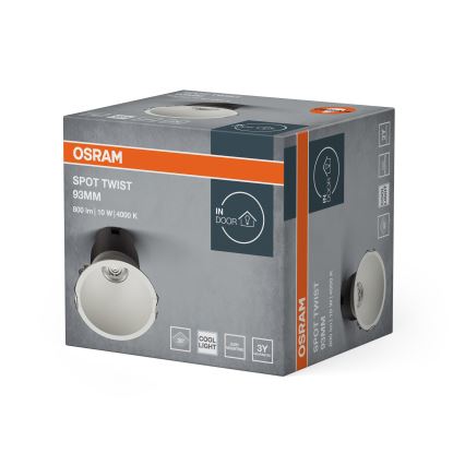 Osram - LED įleidžiamasis šviestuvas SPOT TWIST LED/10W/230V 4000K Ø 9,3 cm baltas