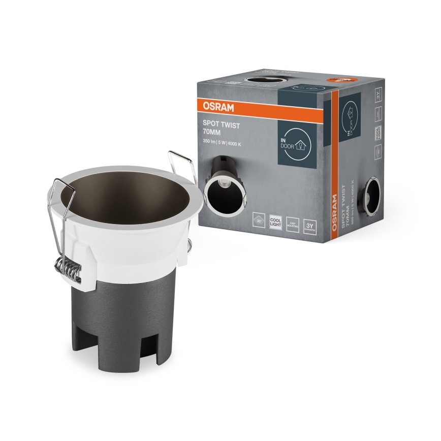 Osram - LED įleidžiamasis šviestuvas SPOT TWIST LED/5W/230V 4000K Ø 7 cm balta/juoda