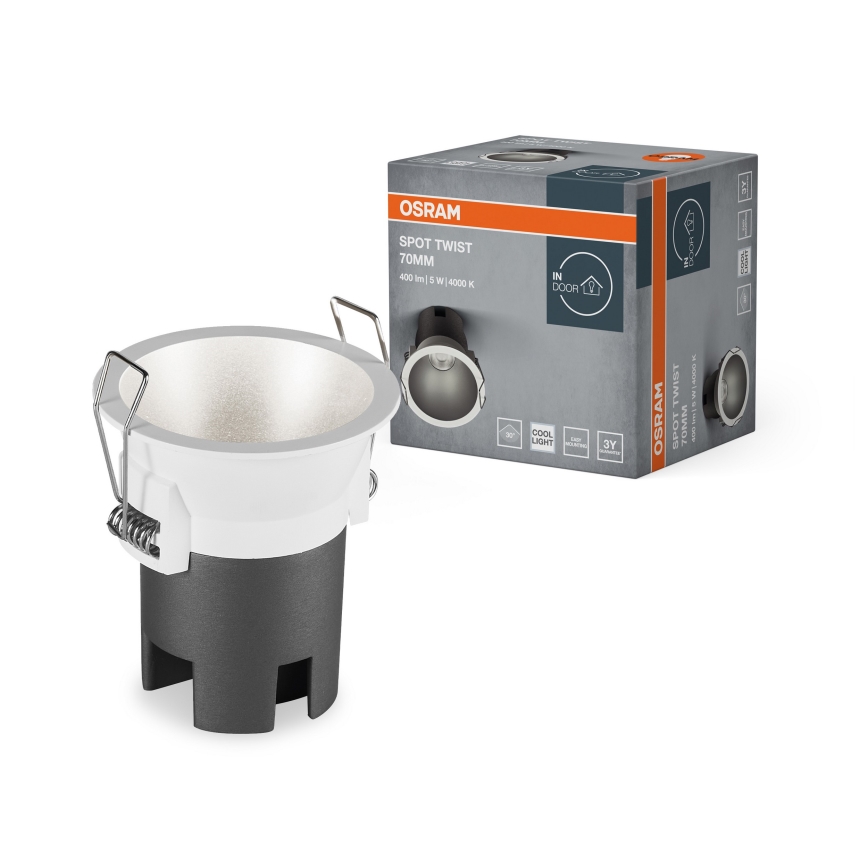 Osram - LED įleidžiamasis šviestuvas SPOT TWIST LED/5W/230V 4000K Ø 7 cm balta/sidabrinė