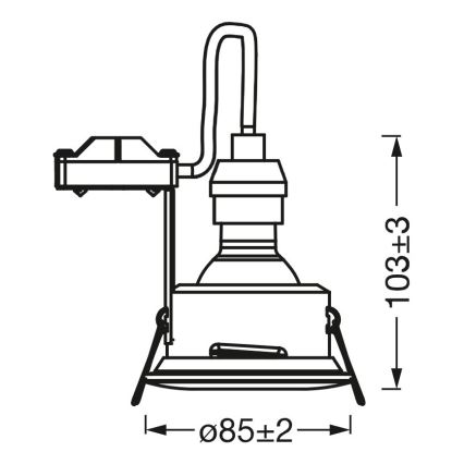 Osram - LED vonios įleidžiamas šviestuvas SPOT 1xGU10/4,3W/230V 2700K CRI 90 Ø 8,5 cm IP65 baltas