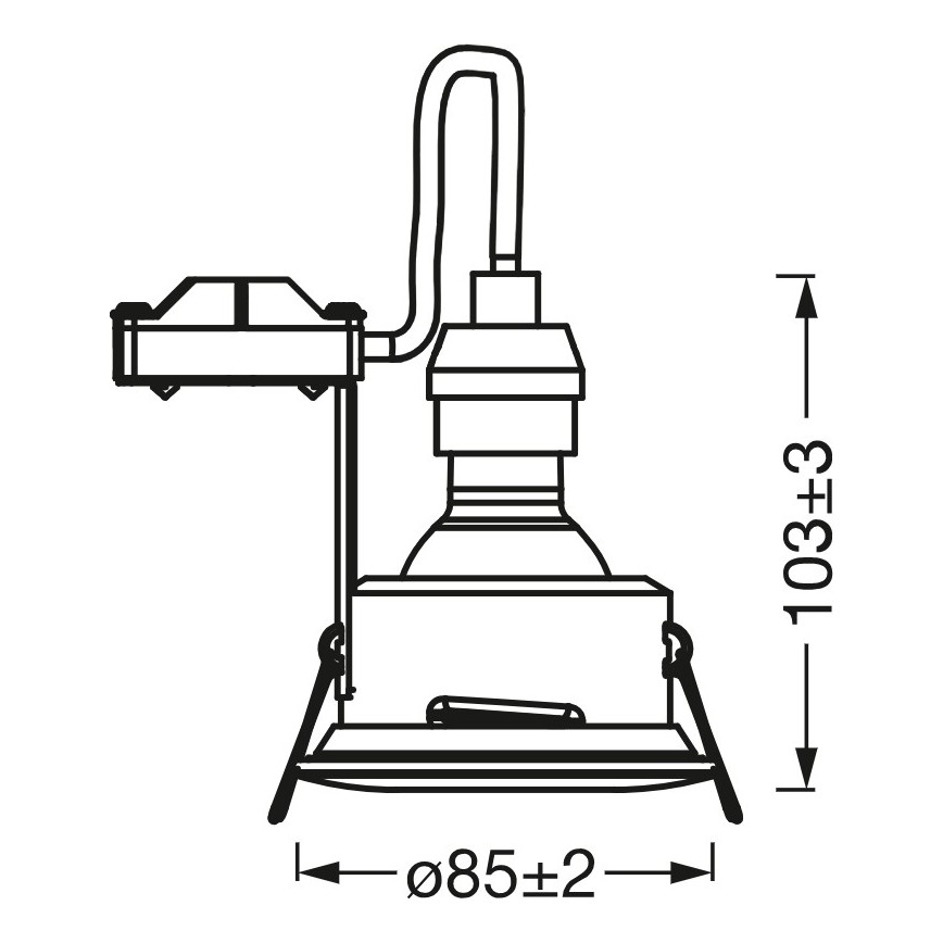 Osram - LED vonios įleidžiamas šviestuvas SPOT 1xGU10/4,3W/230V 2700K CRI 90 Ø 8,5 cm IP65 baltas