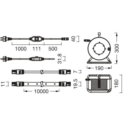 Osram - LED lauko juosta FLEX 10 m LED/70 W/230 V IP65