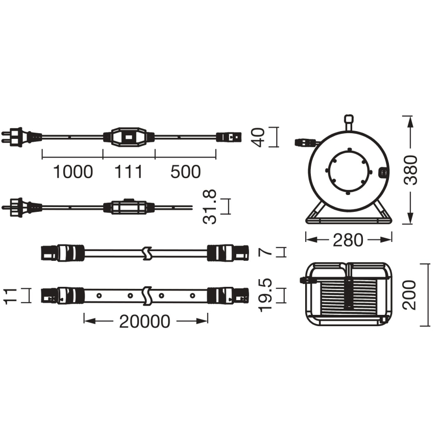 Osram - LED lauko juosta FLEX 20m LED/142W/230V IP65