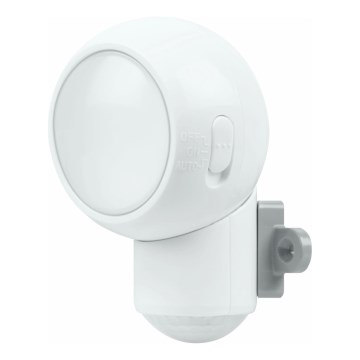 Osram - LED lauko orientacinis šviestuvas su judesio ir sutemų jutikliu SPYLUX LED/0,3W/4,5V IP43 baltas