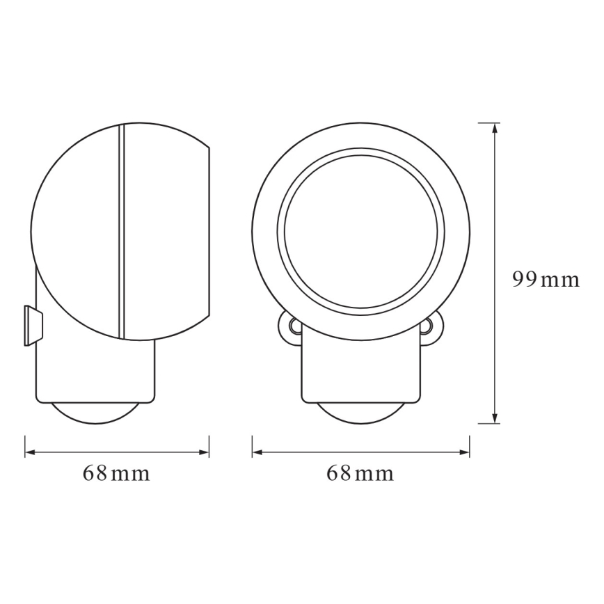 Osram - LED lauko orientacinis šviestuvas su judesio ir sutemų jutikliu SPYLUX LED/0,3W/4,5V IP43 baltas