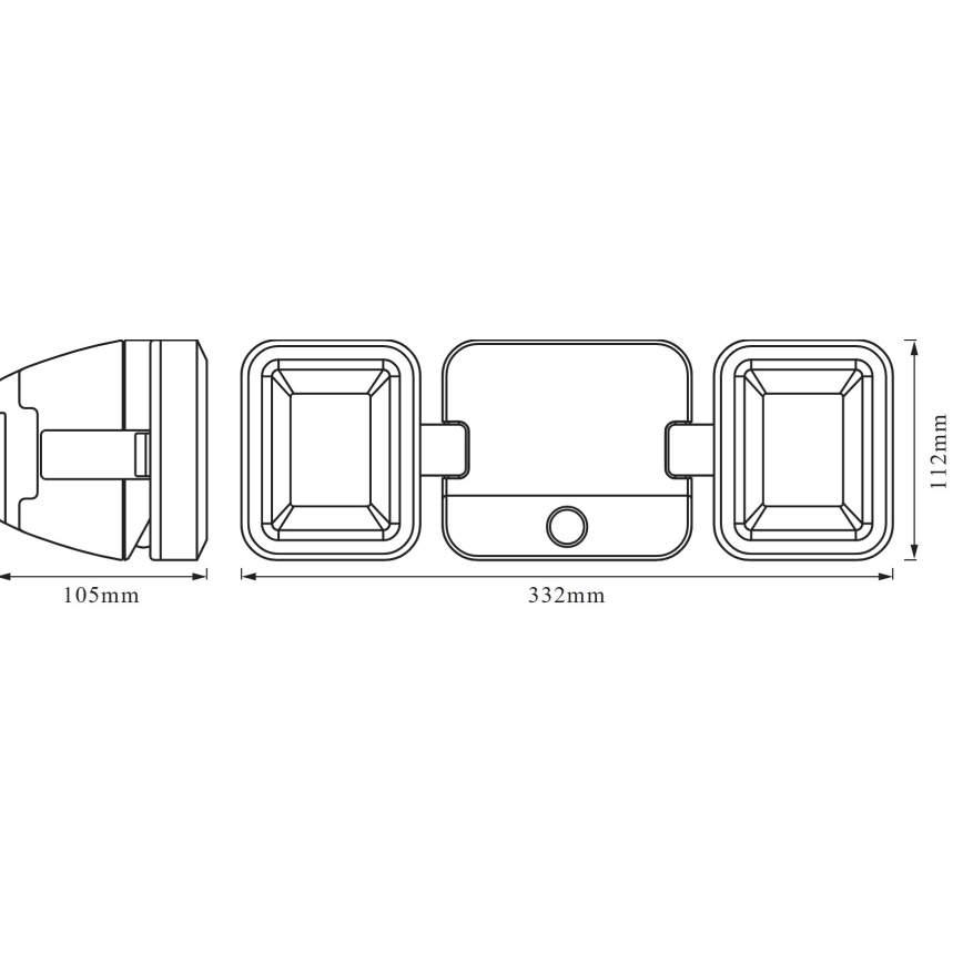Osram - LED lauko sieninis prožektorius su jutikliu BATTERY 2xLED/5W/4xD IP54