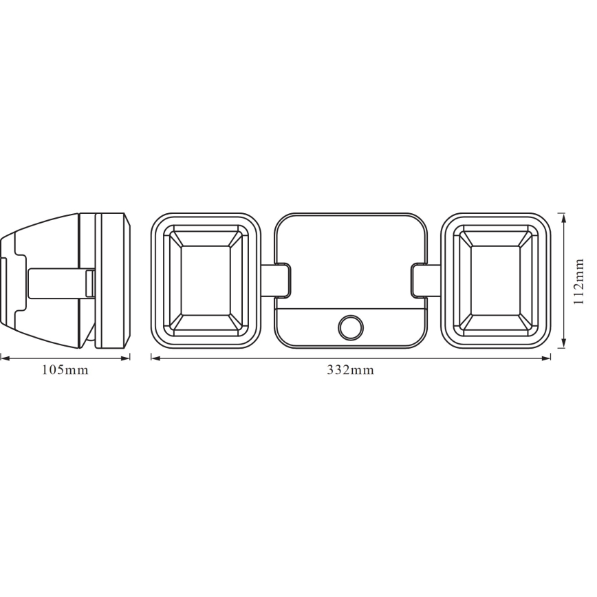 Osram - LED lauko sieninis prožektorius su jutikliu BATTERY 2xLED/5W/4xD IP54