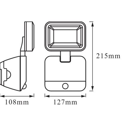 Osram - LED lauko sieninis reflektorius su jutikliu BATTERY LED/4W/4xD IP54