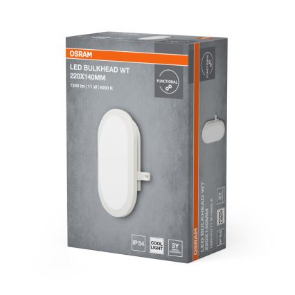Osram - LED lauko sieninis šviestuvas BULKHEAD LED/11W/230V IP54 baltas