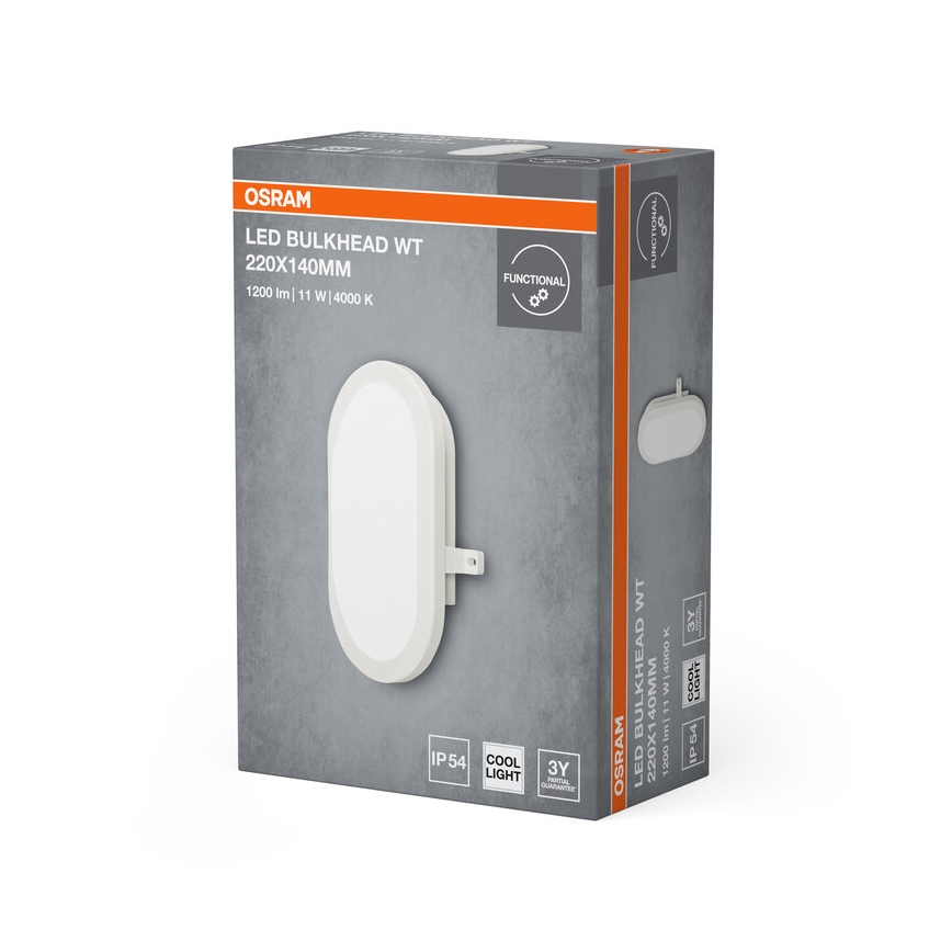 Osram - LED lauko sieninis šviestuvas BULKHEAD LED/11W/230V IP54 baltas