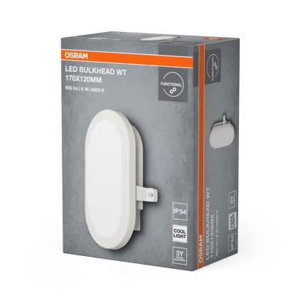 Osram - LED lauko sieninis šviestuvas BULKHEAD LED/6W/230V IP54 baltas